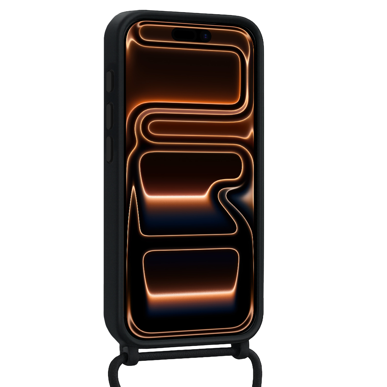 Nomfy Nomfy iPhone 17 Pro Hoesje met Koord - Zwart - 2 PACK