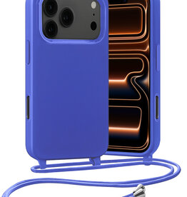 Nomfy Nomfy iPhone 17 Pro Max Hoesje met Koord - Fel Blauw