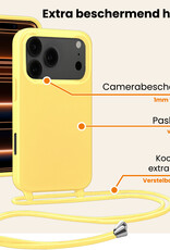 Nomfy Nomfy iPhone 17 Pro Max Hoesje met Koord Met Screenprotector - Geel