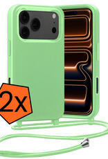 Nomfy Nomfy iPhone 17 Pro Max Hoesje met Koord - Groen - 2 PACK