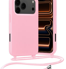 Nomfy Nomfy iPhone 17 Pro Max Hoesje met Koord - Lichtroze