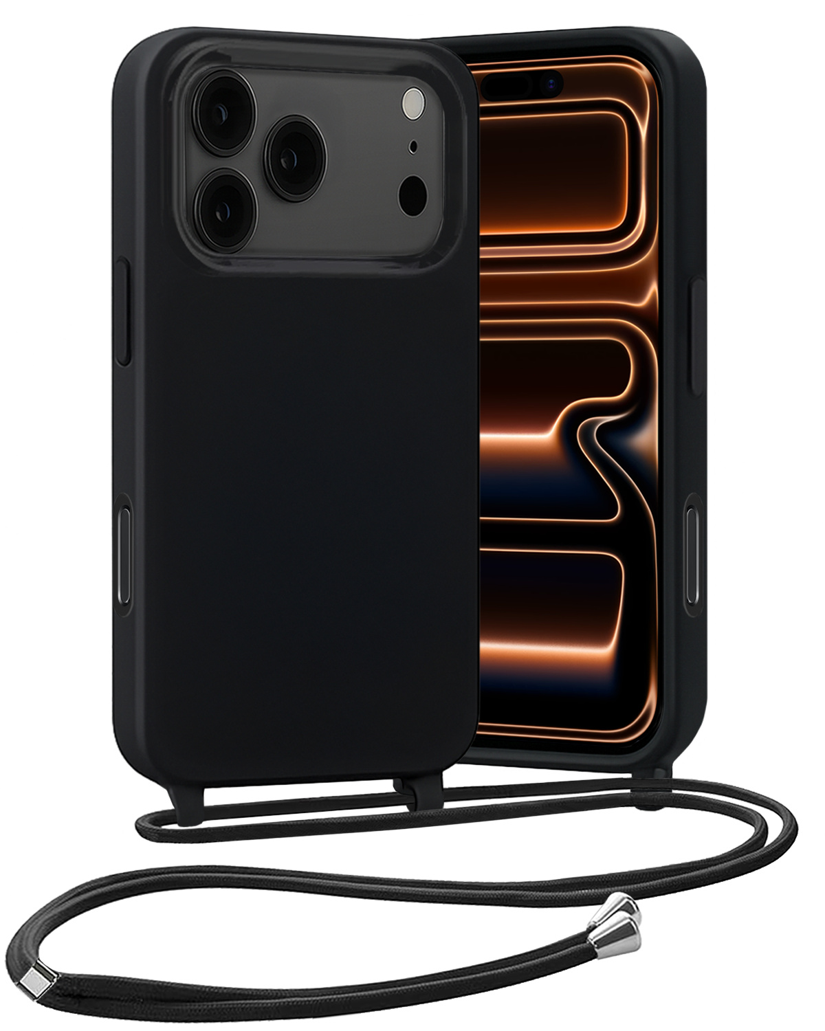 Nomfy Nomfy iPhone 17 Pro Max Hoesje met Koord - Zwart