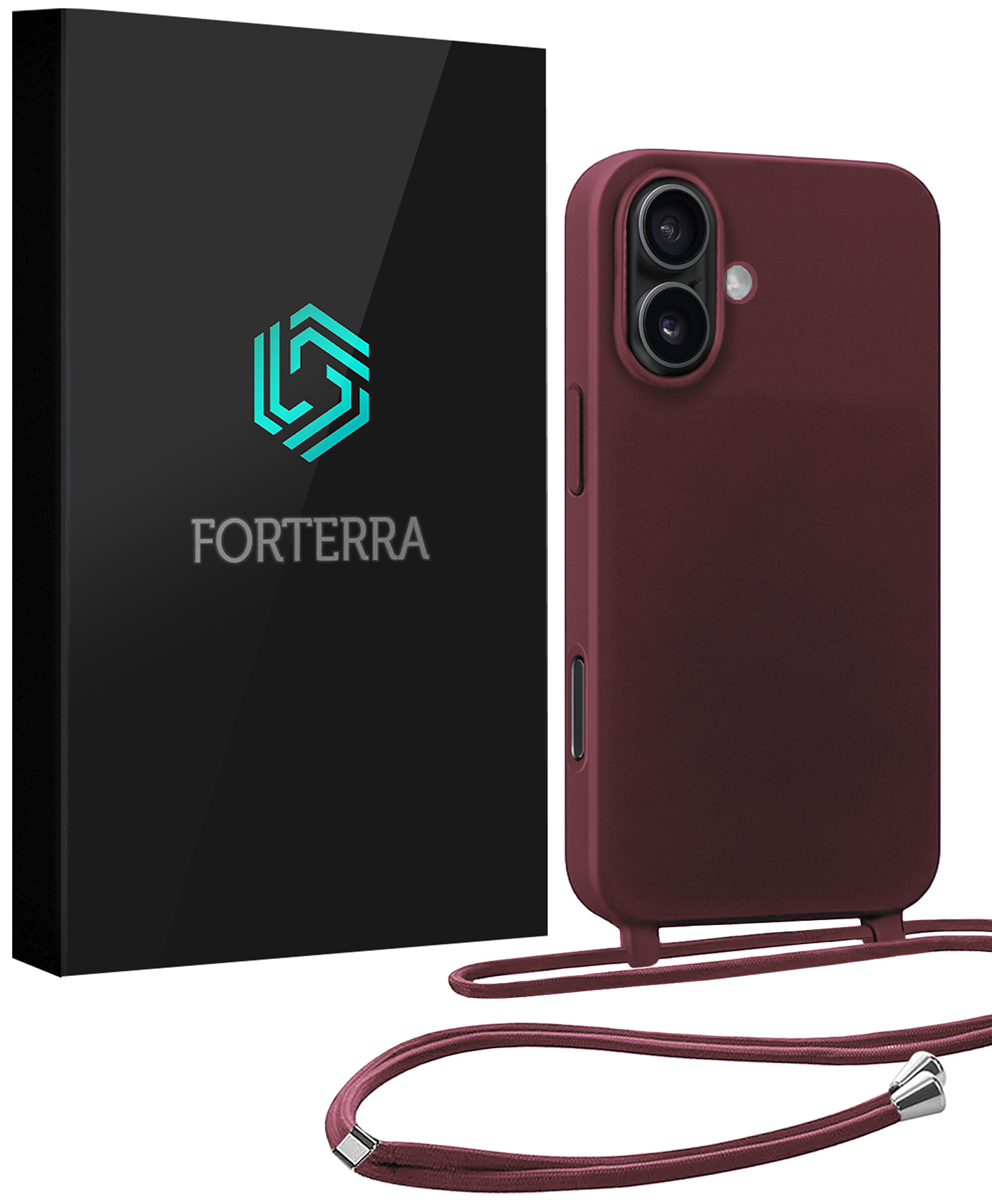 Forterra Forterra iPhone 17 Hoesje met Koord - Aubergine