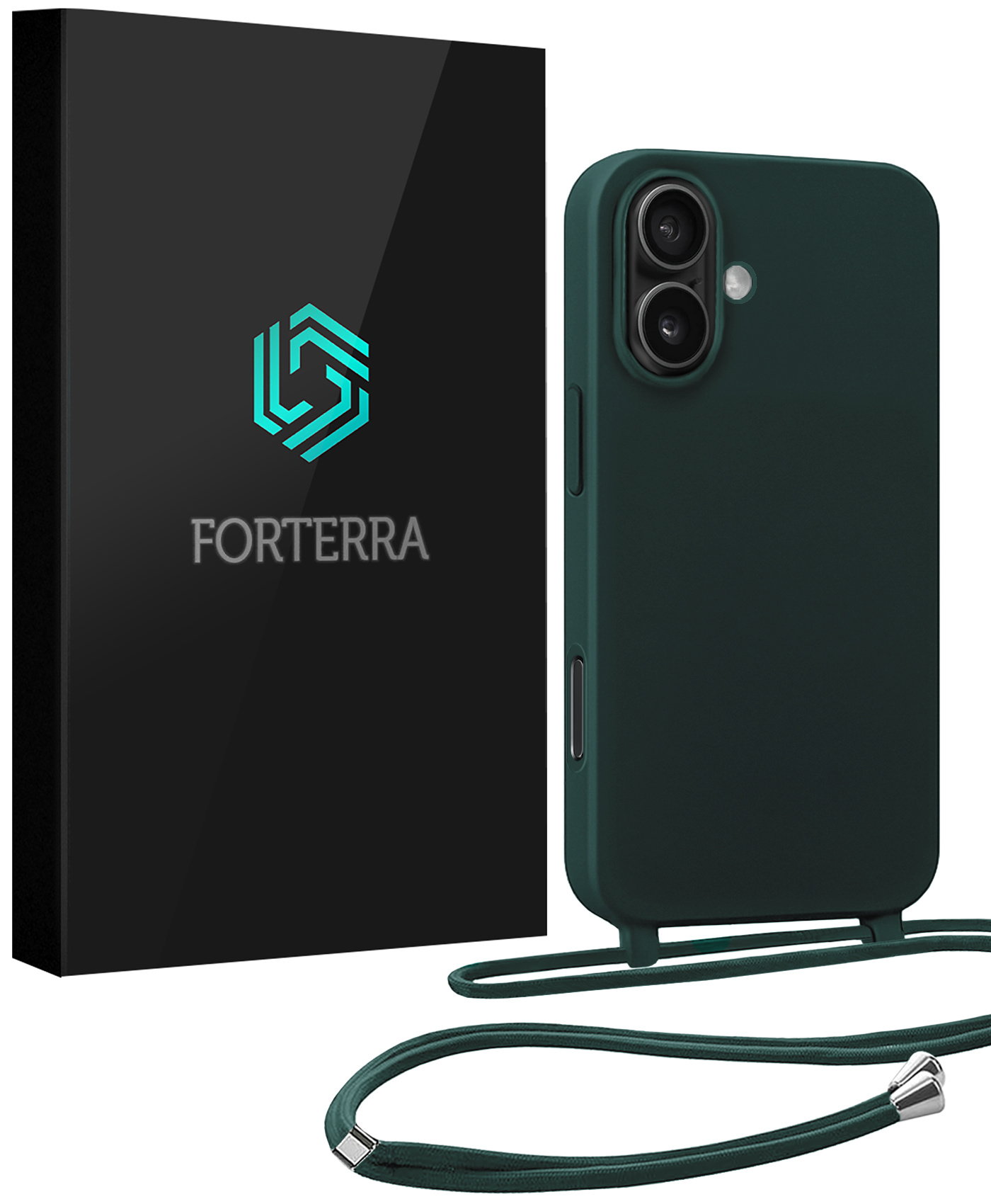 Forterra Forterra iPhone 17 Hoesje met Koord - Donkergroen