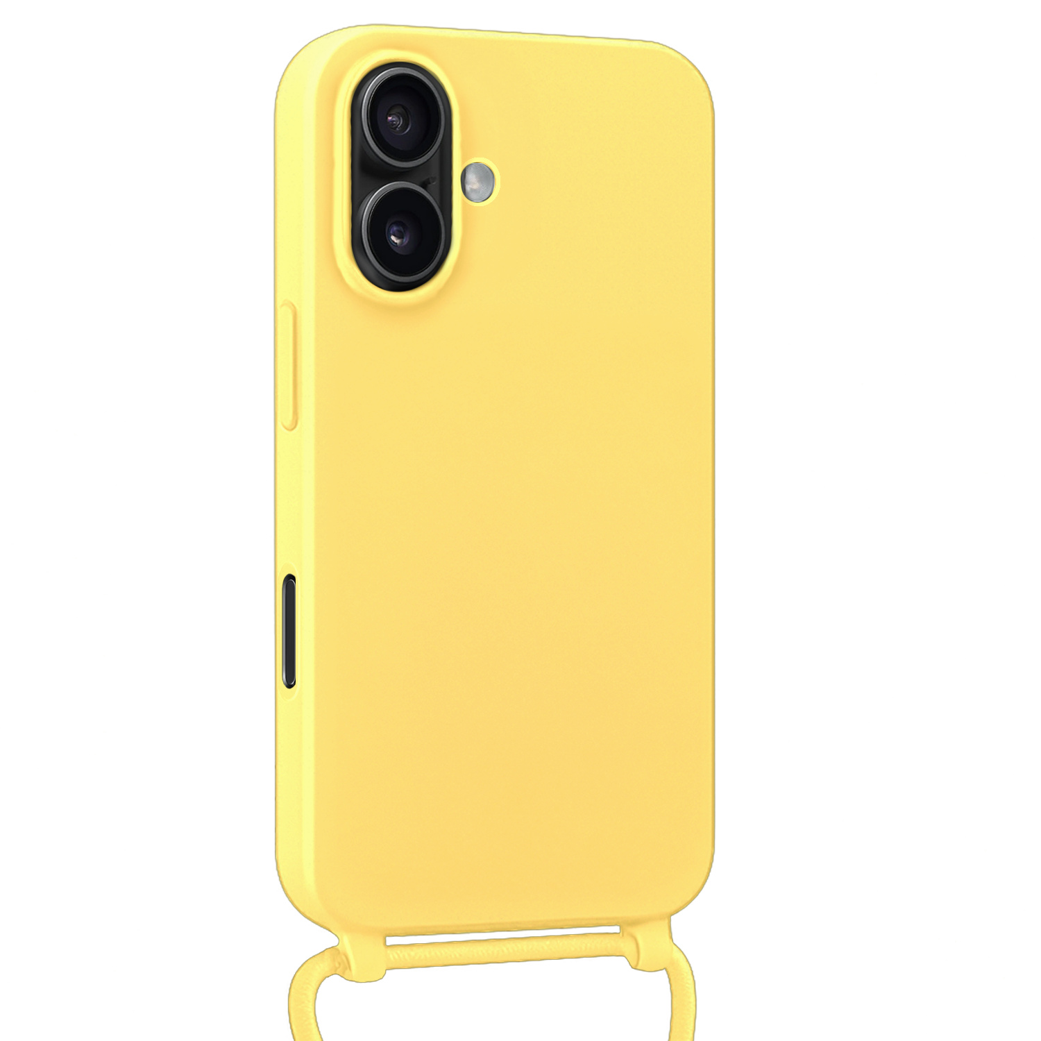 Forterra Forterra iPhone 17 Hoesje met Koord Met 2x Screenprotector - Geel