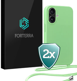 Forterra Forterra iPhone 17 Hoesje met Koord - Groen - 2 PACK