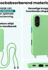 Forterra Forterra iPhone 17 Hoesje met Koord - Groen - 2 PACK