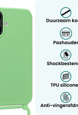 Forterra Forterra iPhone 17 Hoesje met Koord Met 2x Screenprotector - Groen