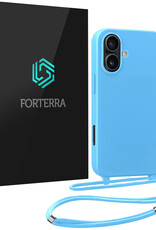 Forterra Forterra iPhone 17 Hoesje met Koord - Lichtblauw
