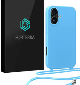 Forterra Forterra iPhone 17 Hoesje met Koord - Lichtblauw