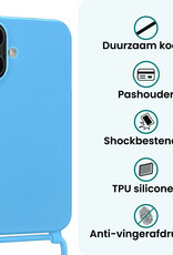 Forterra Forterra iPhone 17 Hoesje met Koord - Lichtblauw - 2 PACK