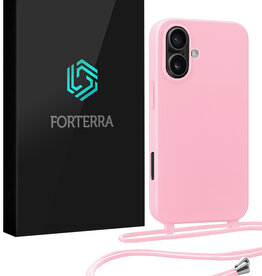 Forterra Forterra iPhone 17 Hoesje met Koord - Lichtroze