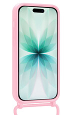 Forterra Forterra iPhone 17 Hoesje met Koord Met Screenprotector - Lichtroze