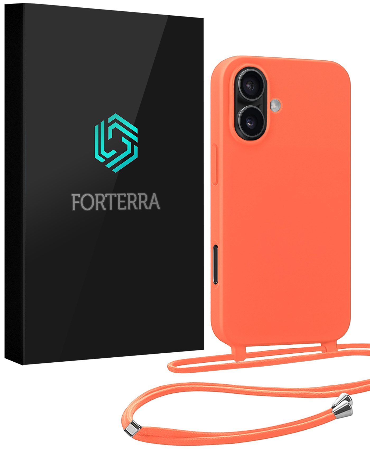 Forterra Forterra iPhone 17 Hoesje met Koord - Papaya