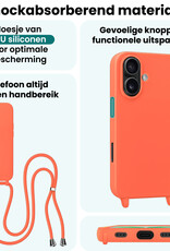 Forterra Forterra iPhone 17 Hoesje met Koord - Papaya