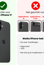 Forterra Forterra iPhone 17 Hoesje met Koord Met Screenprotector - Zwart
