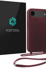 Forterra Forterra iPhone Air Hoesje met Koord - Aubergine