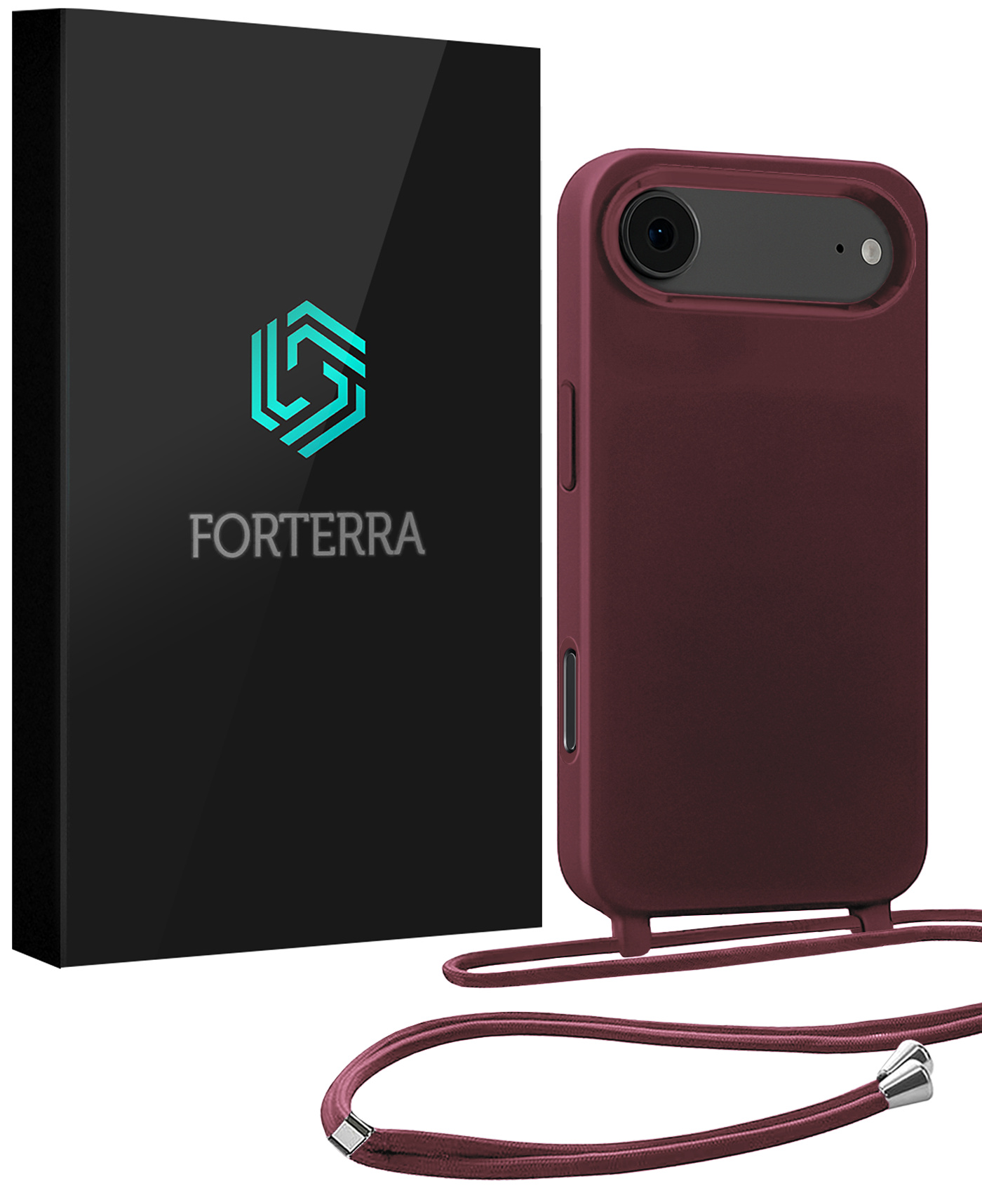 Forterra Forterra iPhone Air Hoesje met Koord - Aubergine