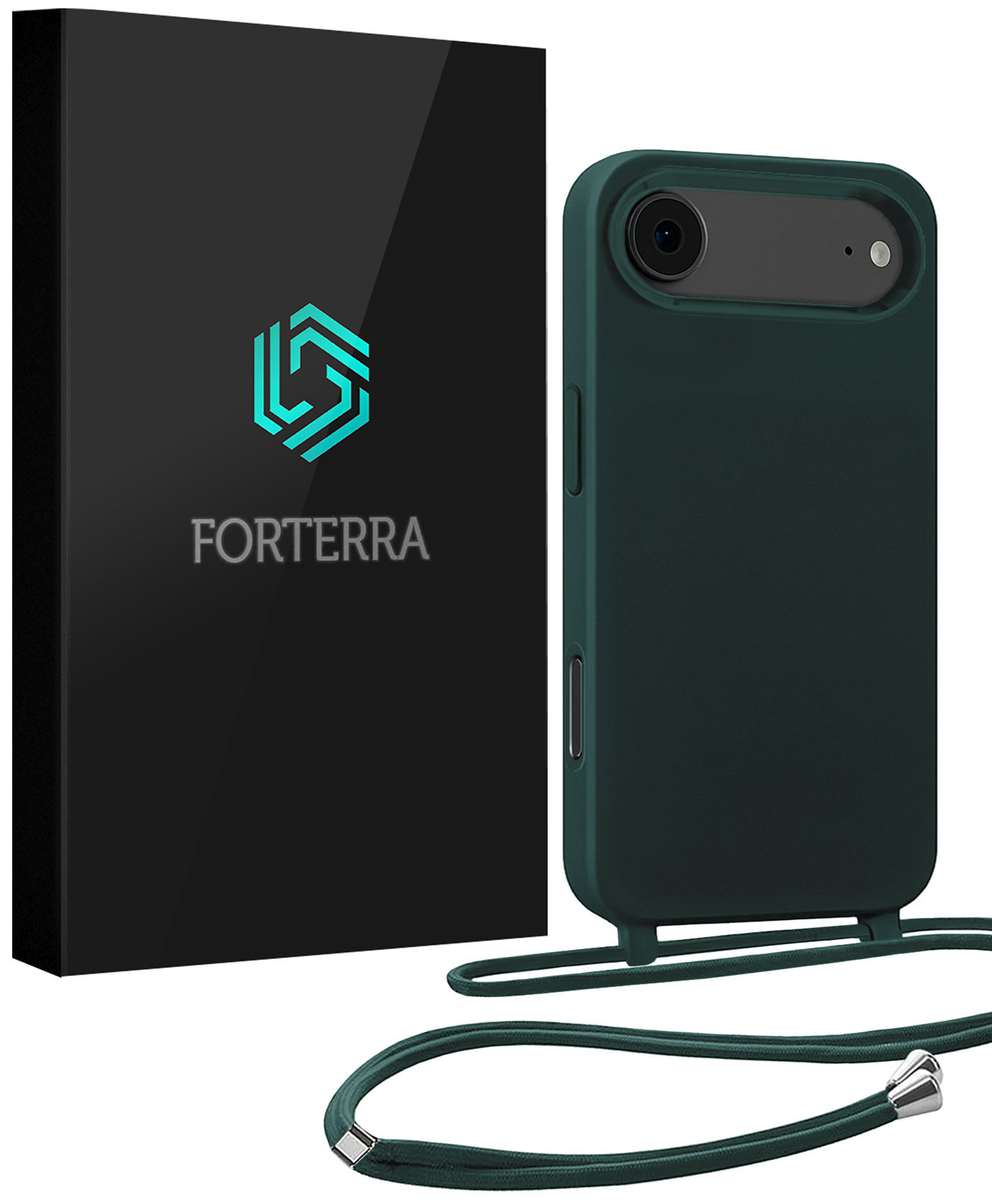 Forterra Forterra iPhone Air Hoesje met Koord - Donkergroen