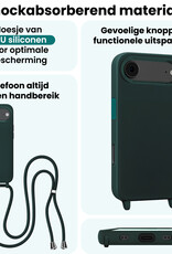 Forterra Forterra iPhone Air Hoesje met Koord - Donkergroen - 2 PACK