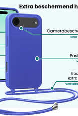 Forterra Forterra iPhone Air Hoesje met Koord - Fel Blauw - 2 PACK