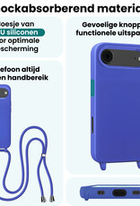 Forterra Forterra iPhone Air Hoesje met Koord - Fel Blauw - 2 PACK