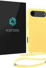 Forterra Forterra iPhone Air Hoesje met Koord - Geel
