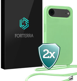 Forterra Forterra iPhone Air Hoesje met Koord - Groen - 2 PACK