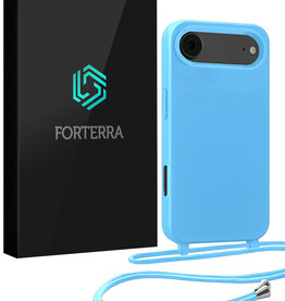 Forterra Forterra iPhone Air Hoesje met Koord - Lichtblauw