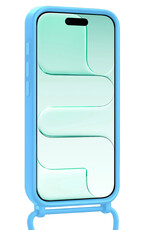 Forterra Forterra iPhone Air Hoesje met Koord Met 2x Screenprotector - Lichtblauw