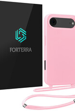 Forterra Forterra iPhone Air Hoesje met Koord - Lichtroze