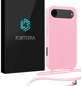 Forterra Forterra iPhone Air Hoesje met Koord - Lichtroze
