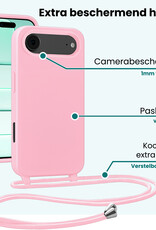 Forterra Forterra iPhone Air Hoesje met Koord - Lichtroze - 2 PACK