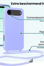 Forterra Forterra iPhone Air Hoesje met Koord Met 2x Screenprotector - Lila