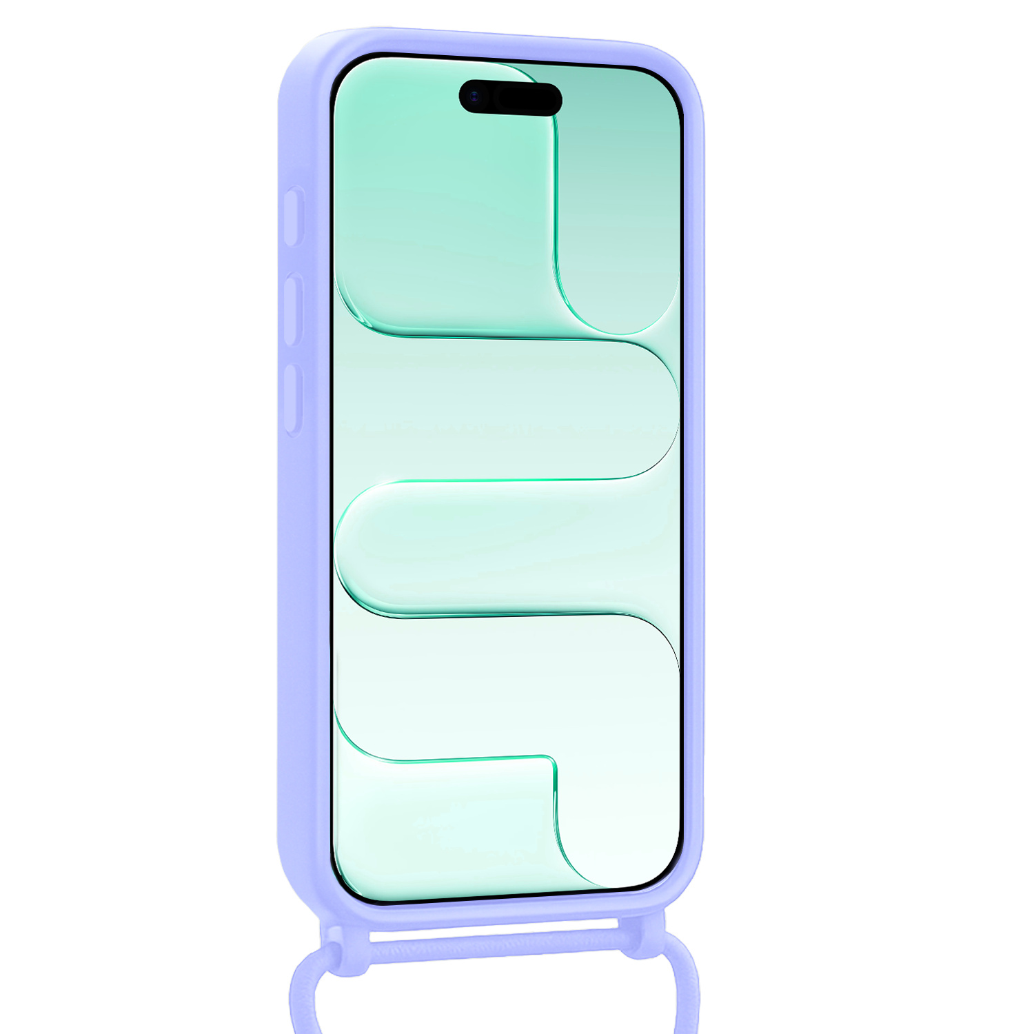 Forterra Forterra iPhone Air Hoesje met Koord Met 2x Screenprotector - Lila