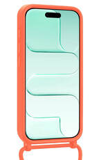 Forterra Forterra iPhone Air Hoesje met Koord Met 2x Screenprotector - Papaya
