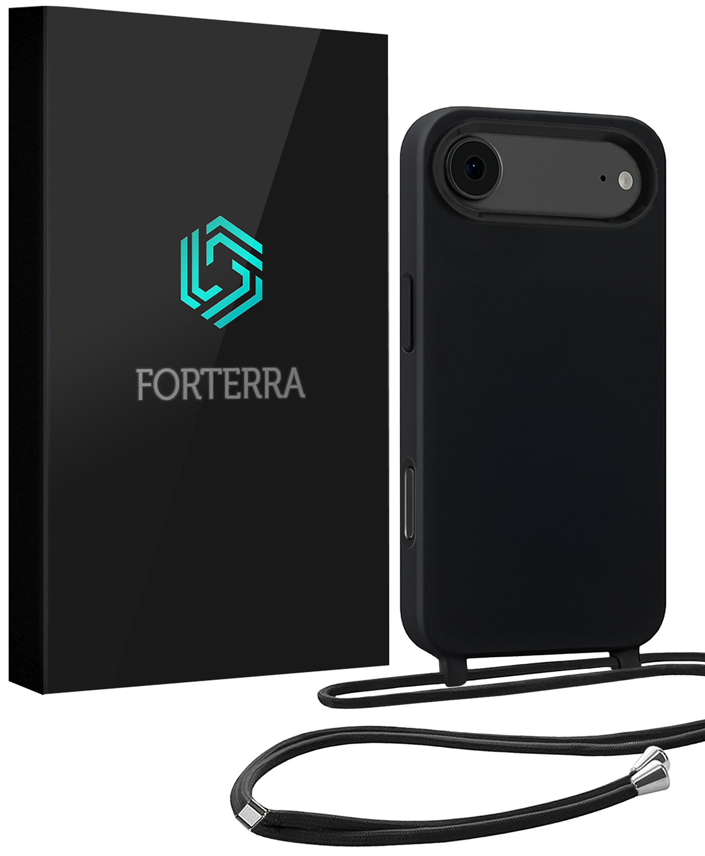 Forterra Forterra iPhone Air Hoesje met Koord - Zwart