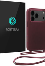 Forterra Forterra iPhone 17 Pro Hoesje met Koord - Aubergine
