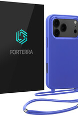 Forterra Forterra iPhone 17 Pro Hoesje met Koord - Fel Blauw