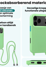 Forterra Forterra iPhone 17 Pro Hoesje met Koord Met Screenprotector - Groen