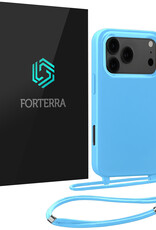 Forterra Forterra iPhone 17 Pro Hoesje met Koord - Lichtblauw