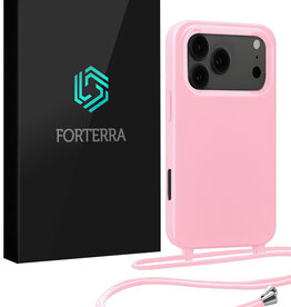 Forterra Forterra iPhone 17 Pro Hoesje met Koord - Lichtroze