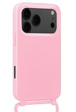 Forterra Forterra iPhone 17 Pro Hoesje met Koord Met 2x Screenprotector - Lichtroze
