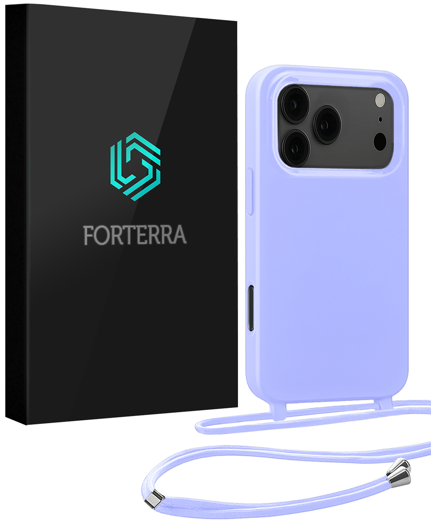 Forterra Forterra iPhone 17 Pro Hoesje met Koord - Lila