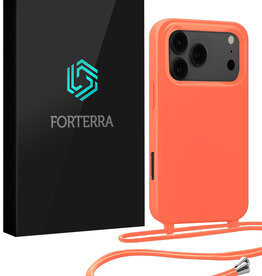 Forterra Forterra iPhone 17 Pro Hoesje met Koord - Papaya