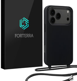 Forterra Forterra iPhone 17 Pro Hoesje met Koord - Zwart