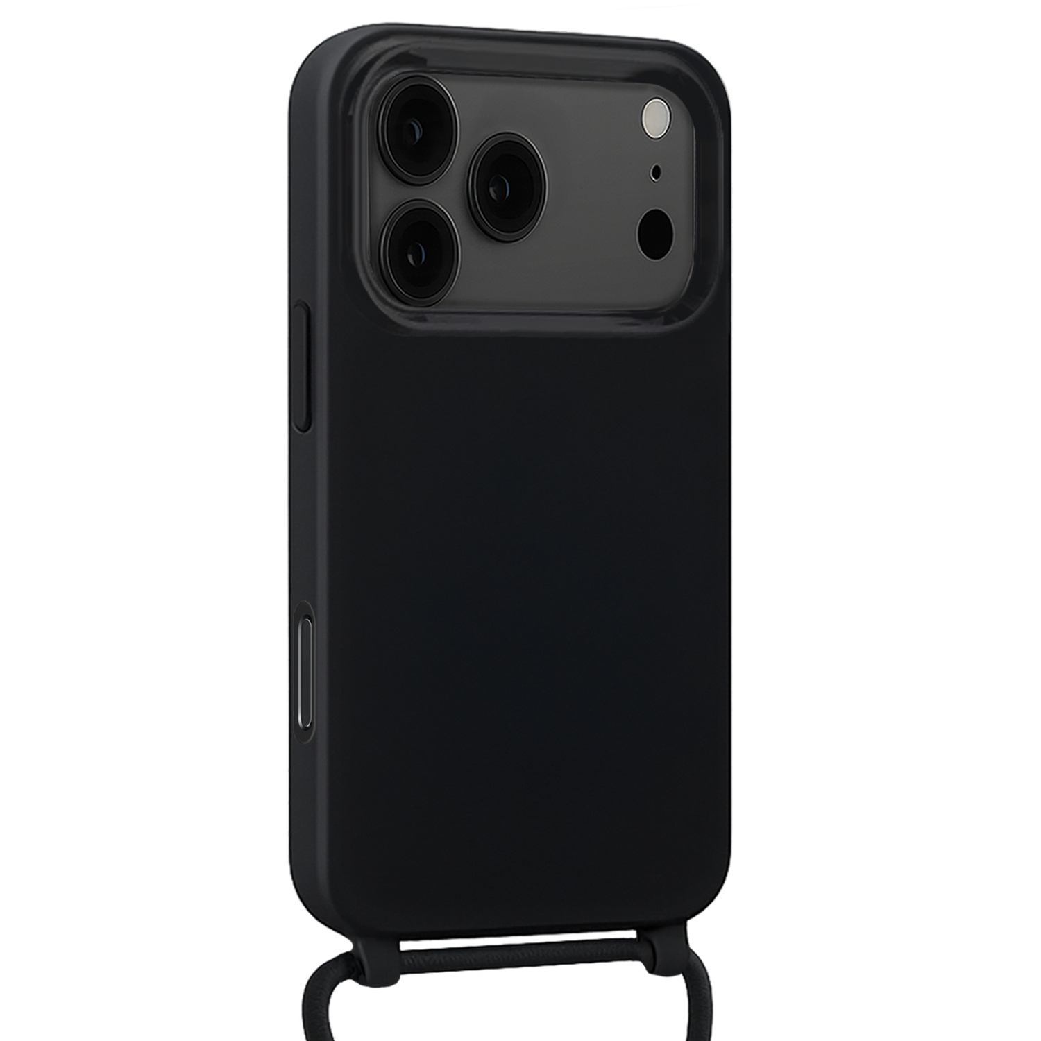 Forterra Forterra iPhone 17 Pro Hoesje met Koord Met Screenprotector - Zwart