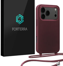 Forterra Forterra iPhone 17 Pro Max Hoesje met Koord - Aubergine