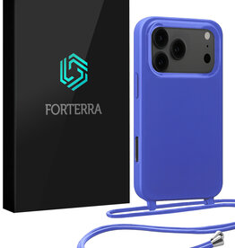 Forterra Forterra iPhone 17 Pro Max Hoesje met Koord - Fel Blauw