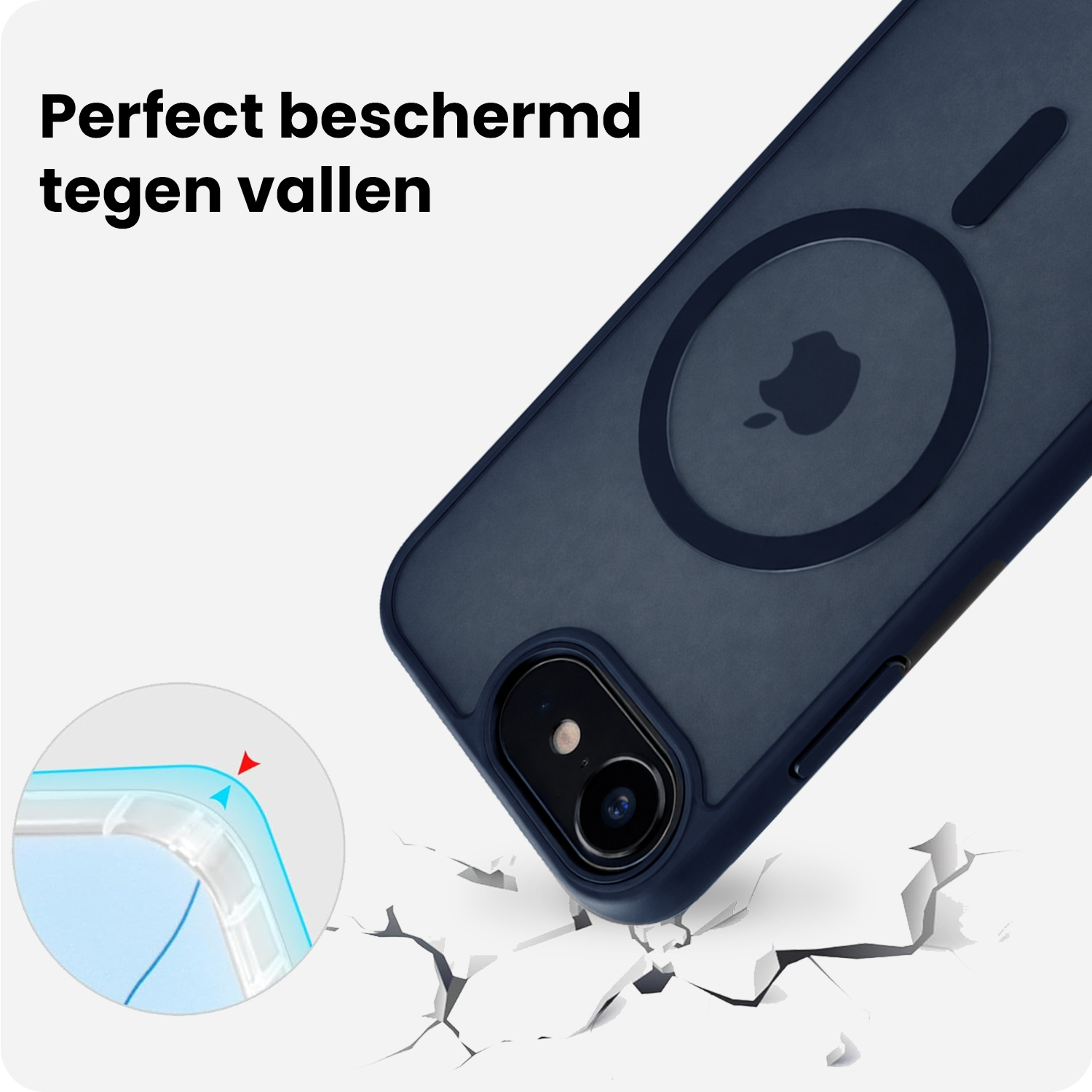 BASEY. BASEY. iPhone 17e Magsafe Hoesje - Donkerblauw